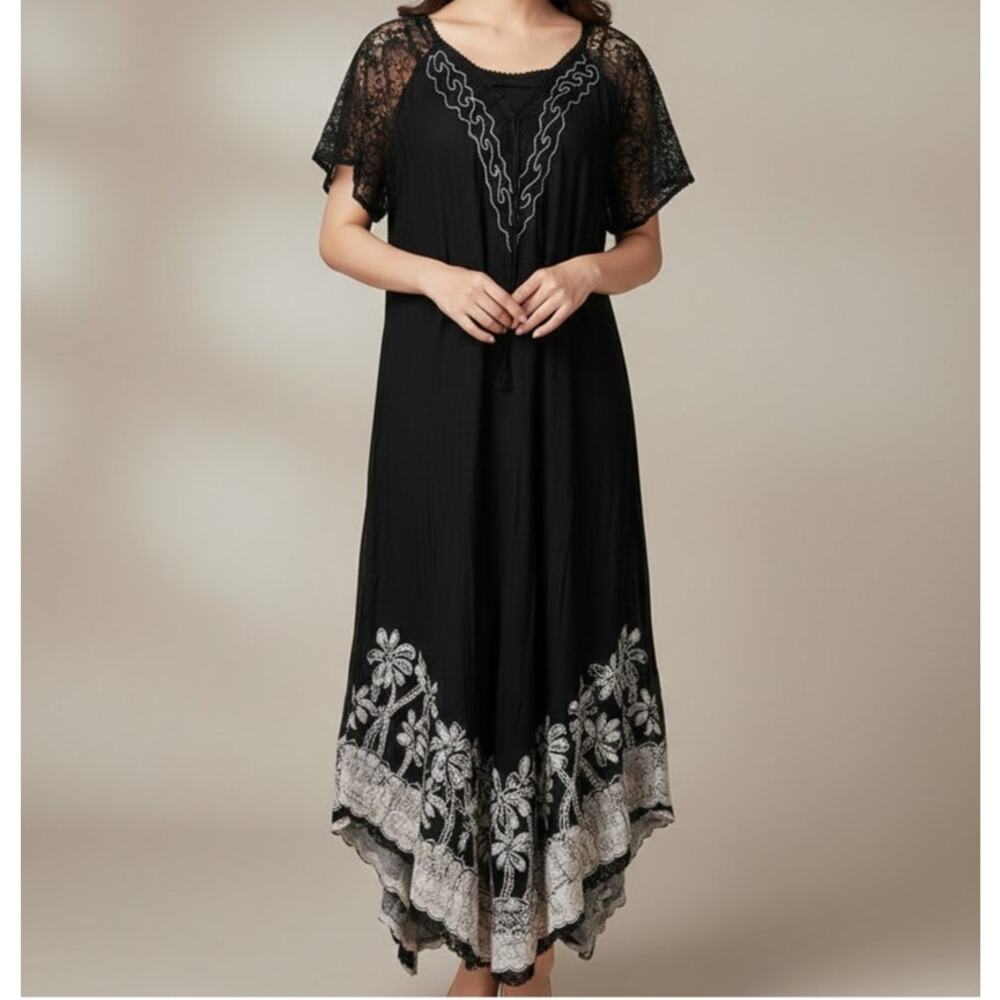 Fashion Force Free Size Made in India Black NEW NWT Dress